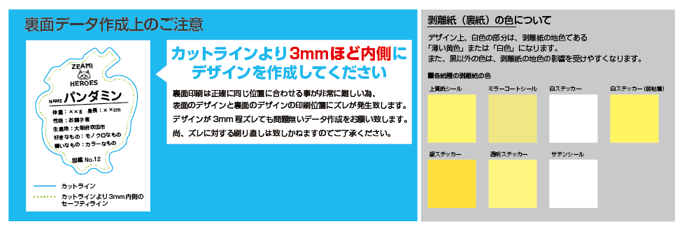 裏面データ作成上のご注意